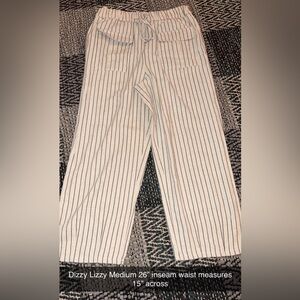 Dizzy Lizzy Striped Women's Trousers - Black and White